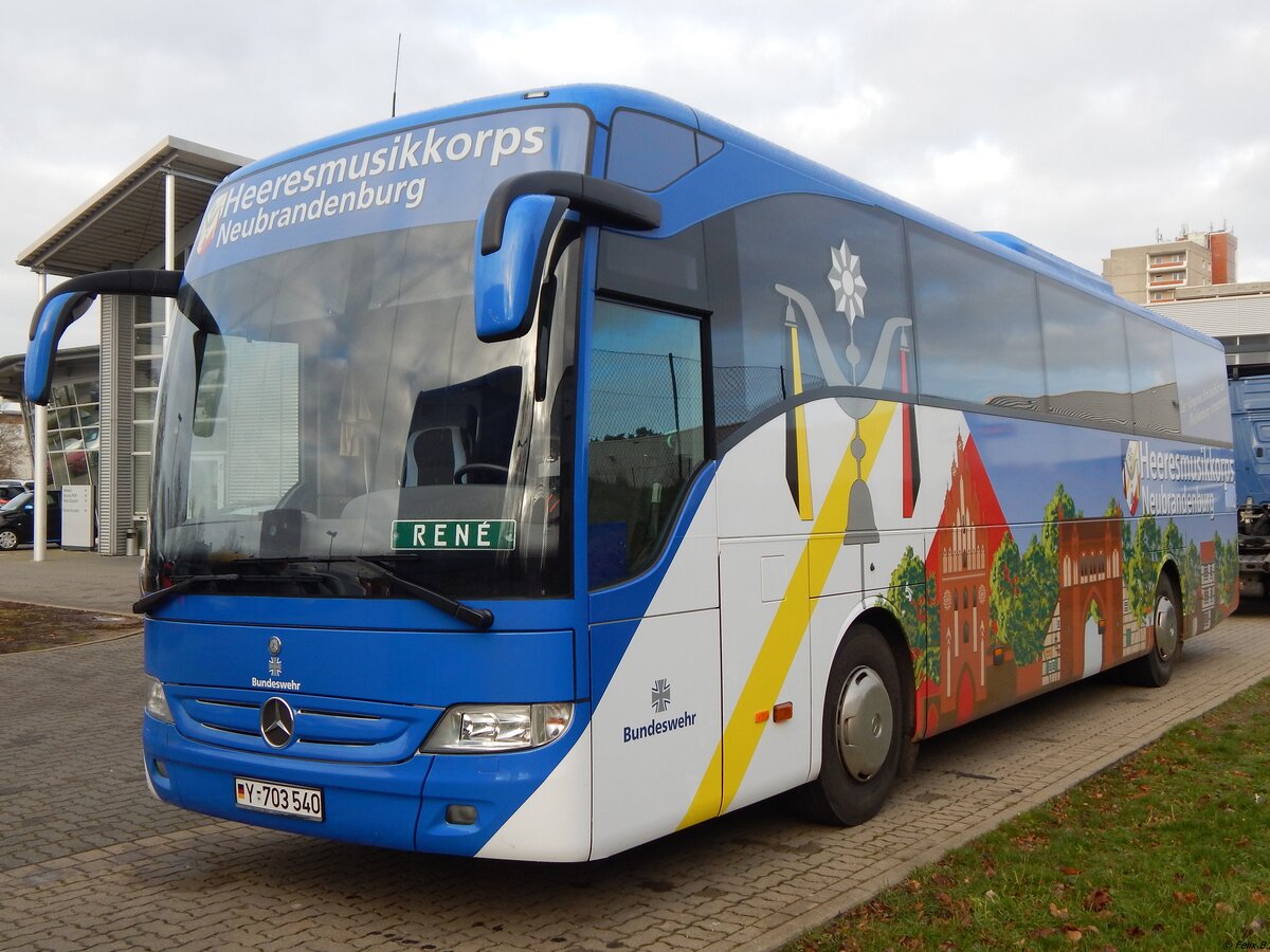 Mercedes Tourismo der Bundeswehr in Neubrandenburg.