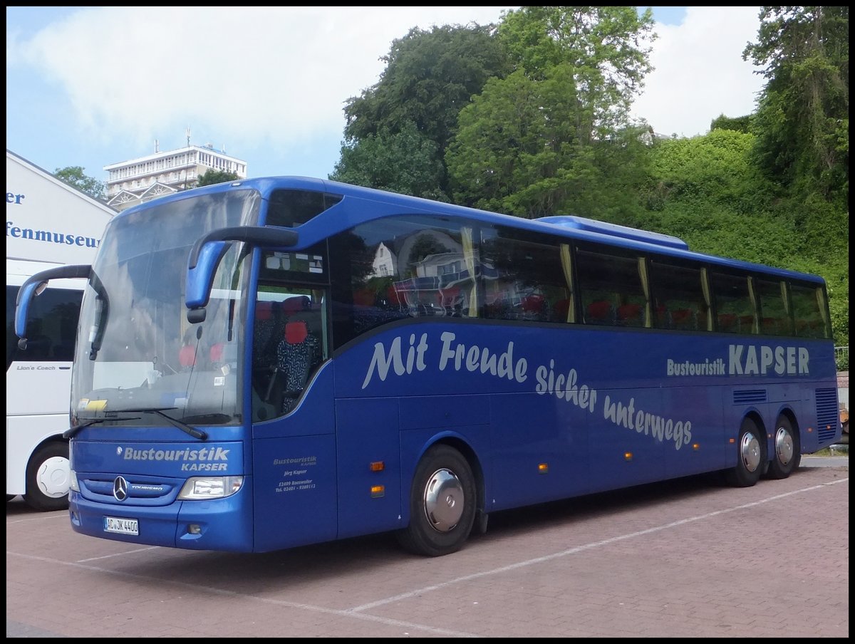 Mercedes Tourismo von Bustouristik Kapser aus Deutschland im Stadthafen Sassnitz.