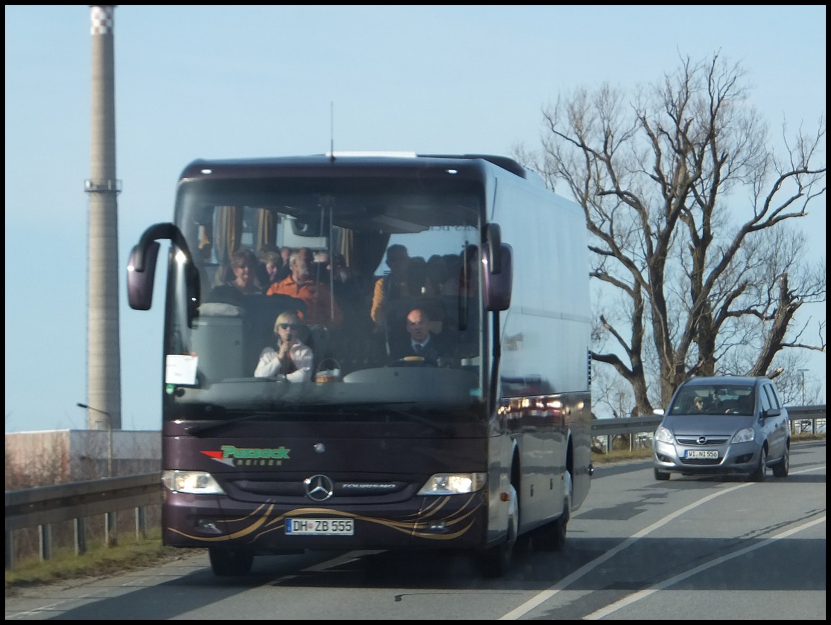 Mercedes Tourismo von Pussack aus Deutschland in Mukran.