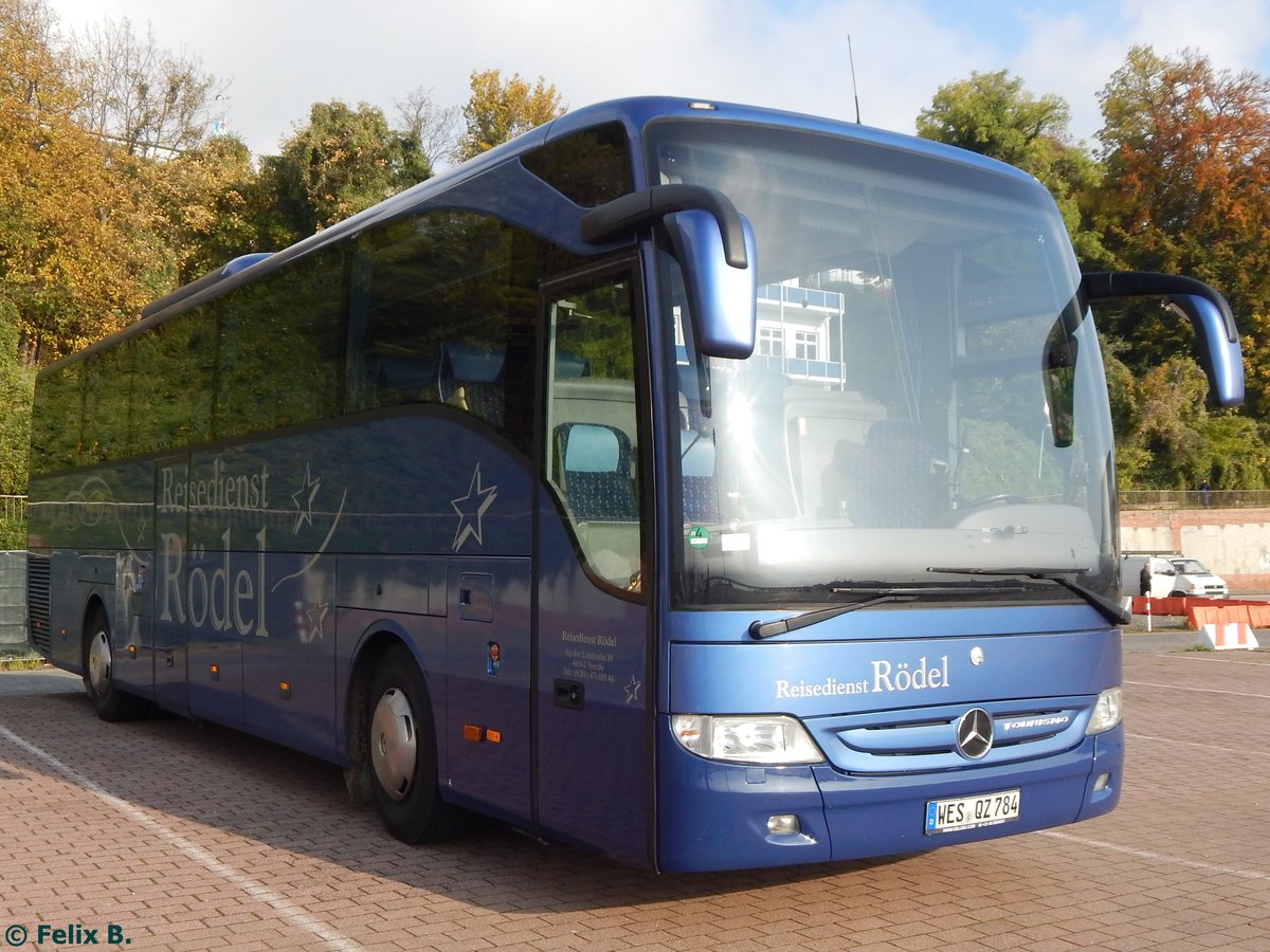 Mercedes Tourismo von Reisedienst Rödel aus Deutschland im Stadthafen Sassnitz.