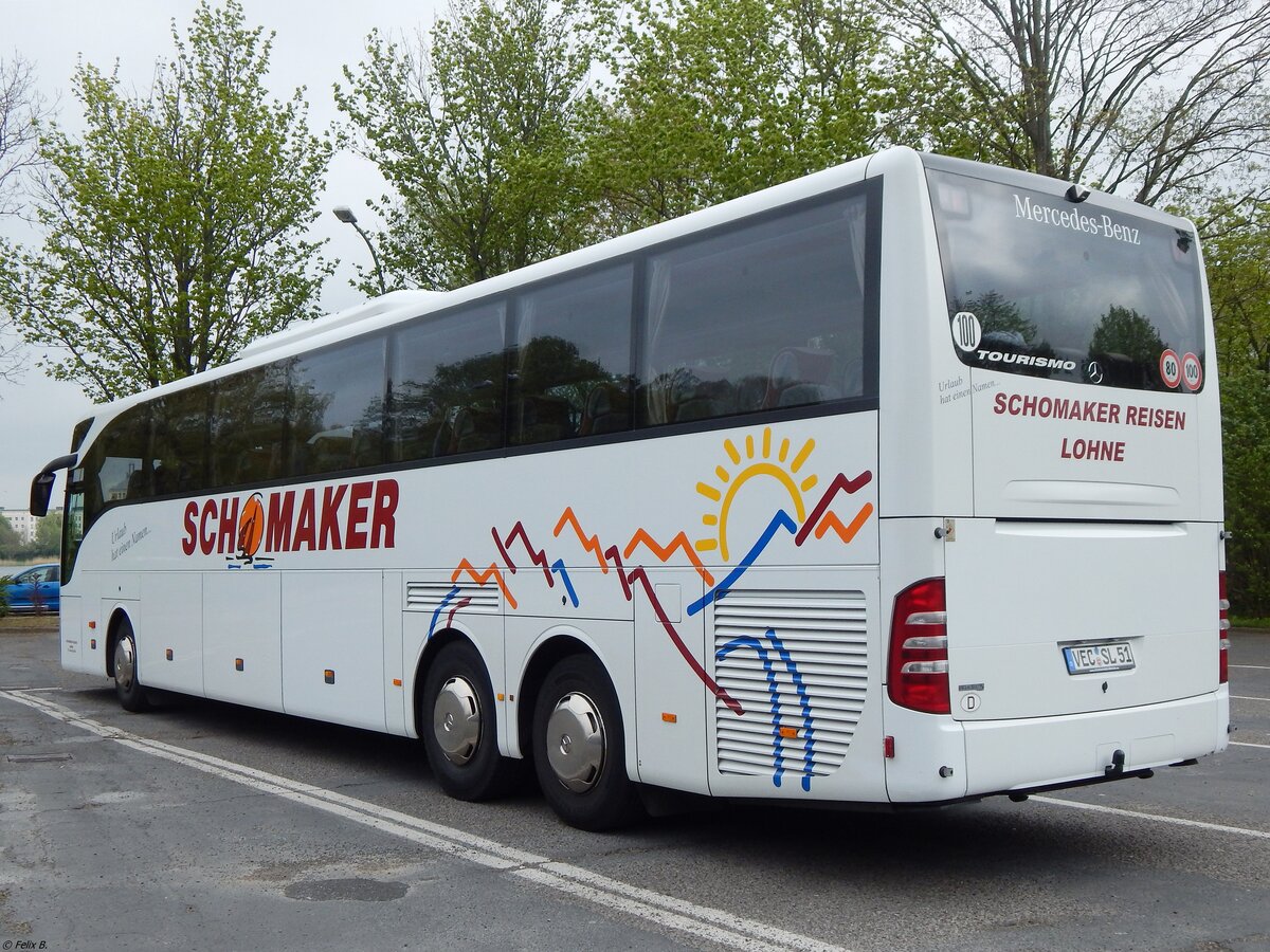 Mercedes Tourismo von Schomaker aus Deutschland in Stralsund.