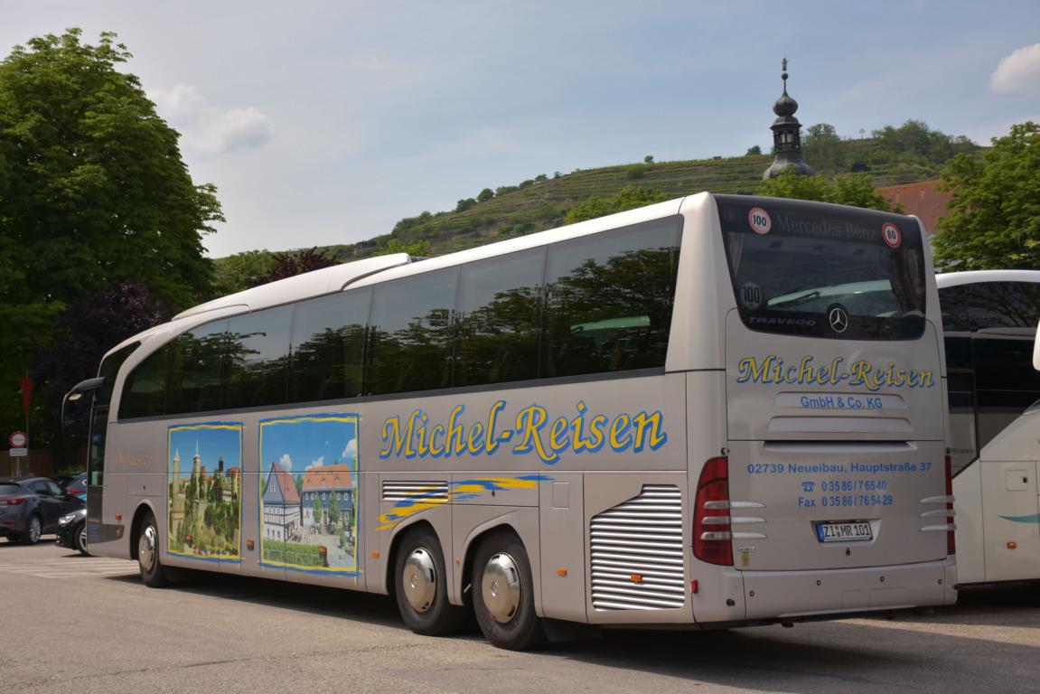 Mercedes Travego von Michel Reisen aus der BRD im Mai 2018 in Krems.