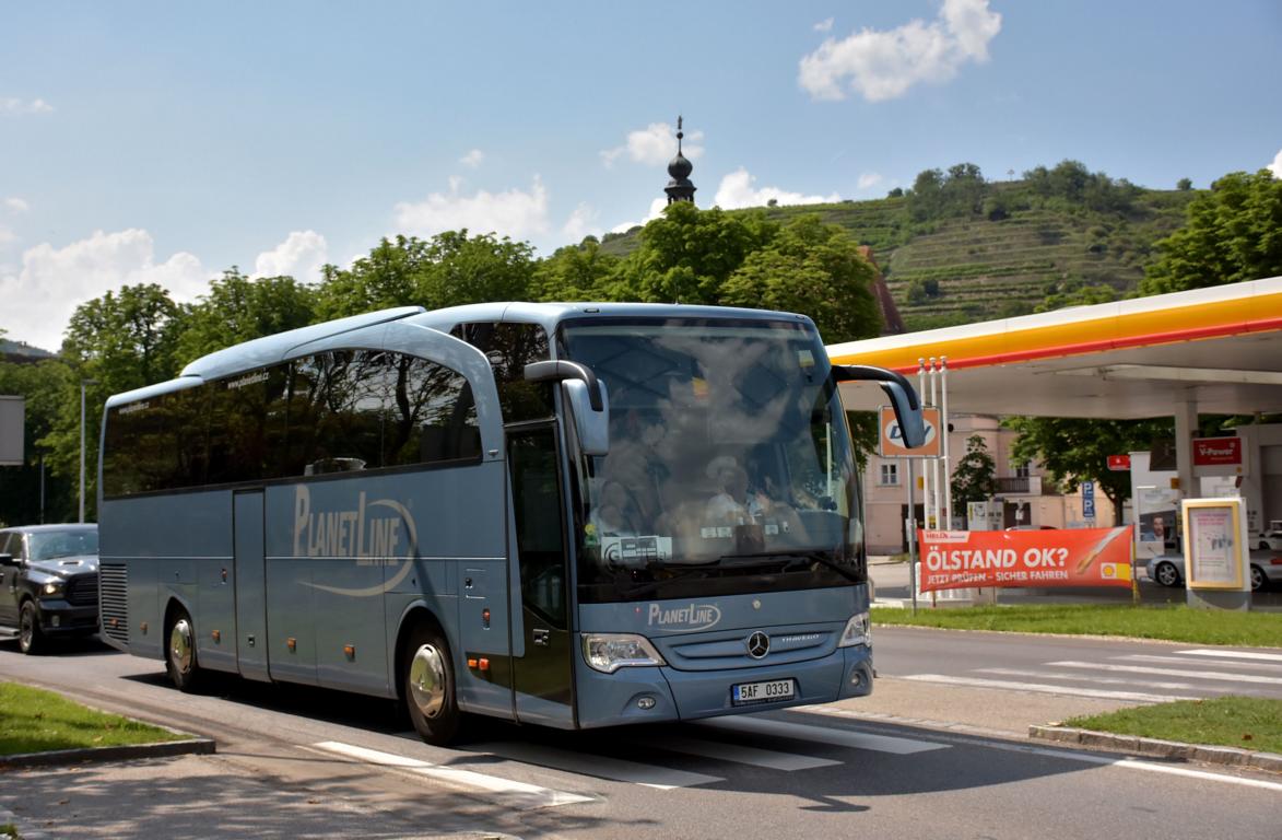 Mercedes Travego von Planetline aus der CZ 2018 in Krems.