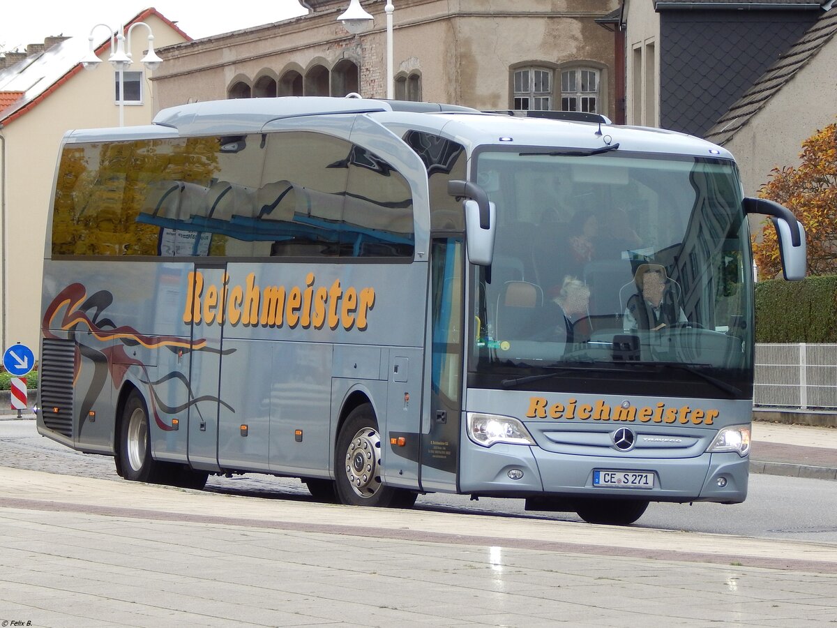 Mercedes Travego von Reichmeister aus Deutschland in Sassnitz.