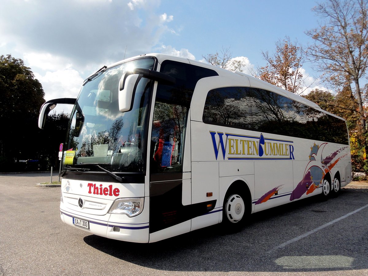 Mercedes Travego von Thiele aus der BRD in Krems gesehen.