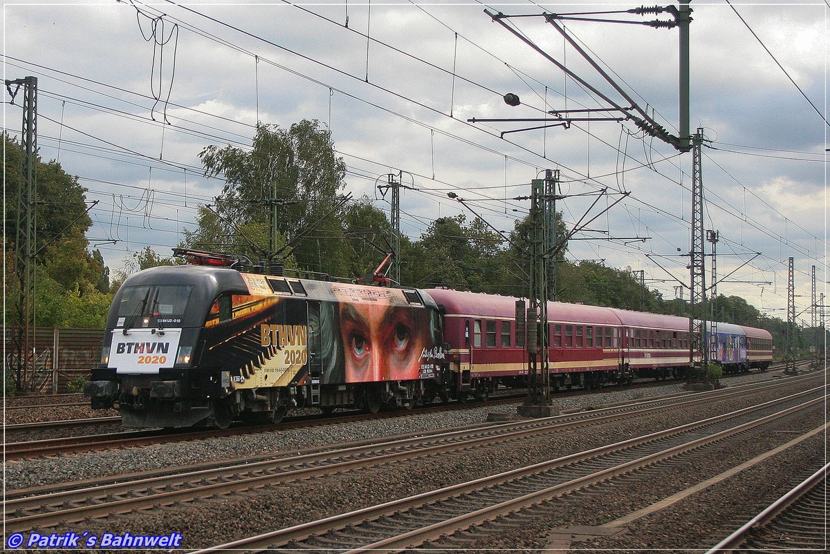 MRCE 182 510  BTHVN 2020  mit EE 1766 nach Wismar
am 06.09.2019 in Hamburg-Harburg