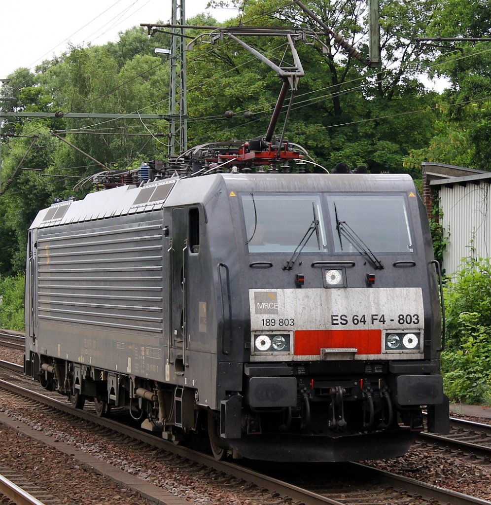 MRCE ES 64 F4-803/189 803-0 im Portrait aufgenommen in HH-Harburg am 14.07.2013