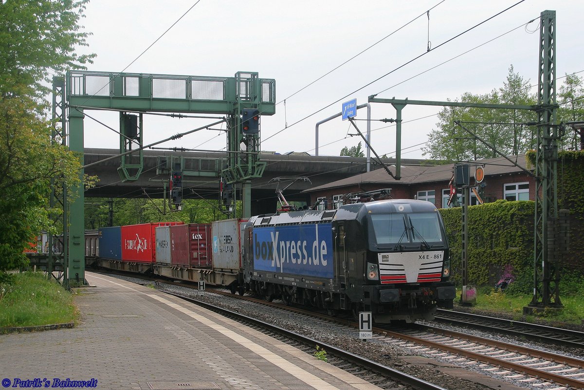 MRCE/boxXpress 193 861 mit Containerzug
am 08.05.2019 in Hamburg-Harburg