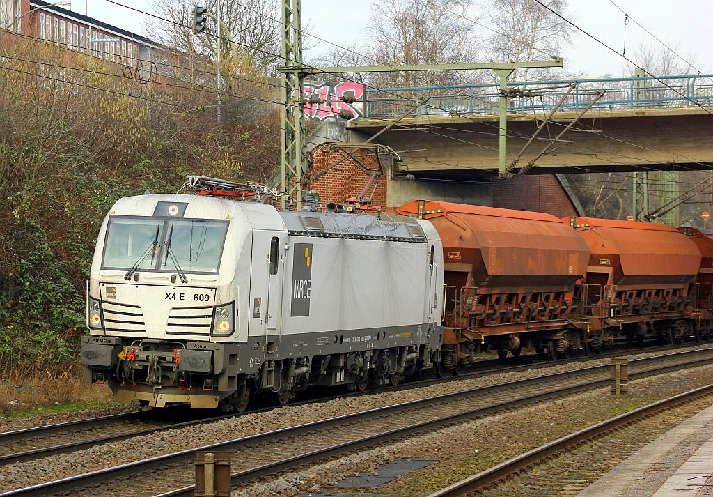 MRCE/DB 193 609-5 mit Tanoos/Tads/Tanoos-y Ganzzug in Hamburg-Harburg. 12.02.2016