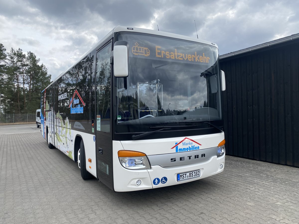 MST BS 182 | Becker Strelitz Reisen | Setra 415 LE Business am 09.04.2021 in Neustrelitz