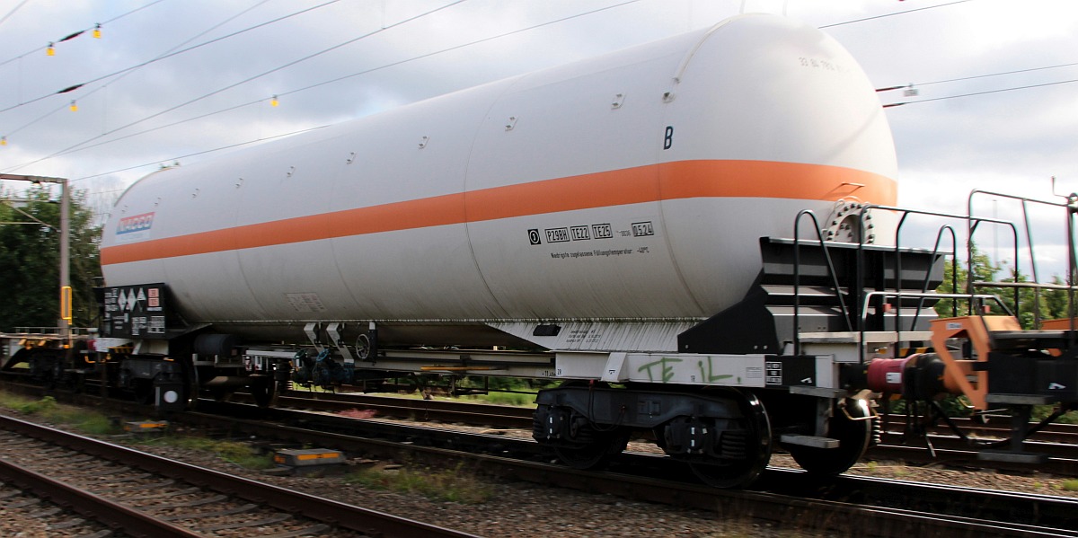 Nacco vierachsiger Kesselwagen der Gattung Zags registriert unter 33 84 7814 024-1 NL-VTGCH. Pattburg 08.07.2022