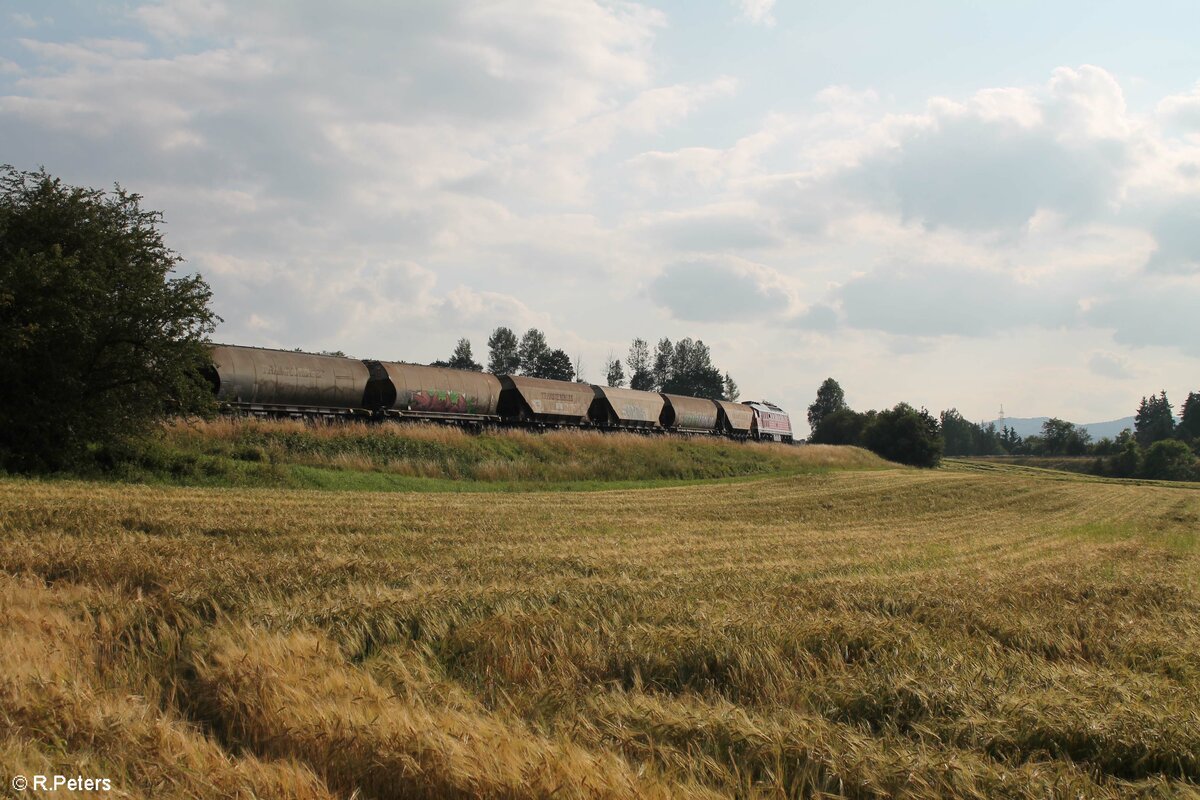 Nachschuss auf 232 173 und den Getreidezug bei Brand bei Marktredwitz. 20.07.21