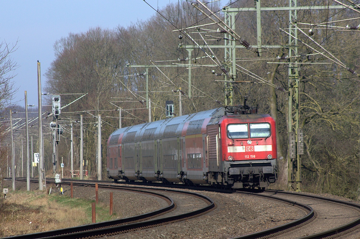 NAH.SH 6112 158 mit RE 7 nach Flensburg. Schleswig 28.03.2017