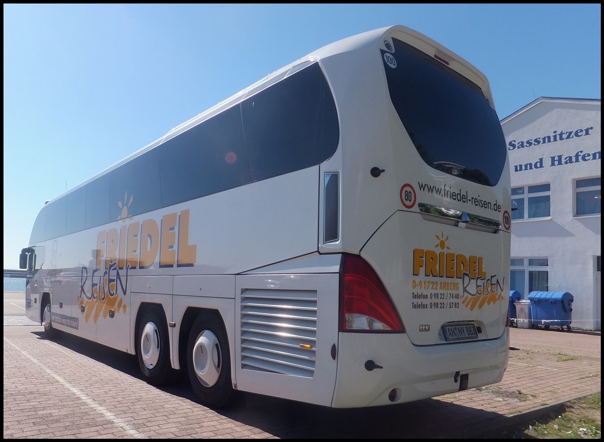 Neoplan Cityliner von Friedel Reisen aus Deutschland im Stadthafen Sassnitz.