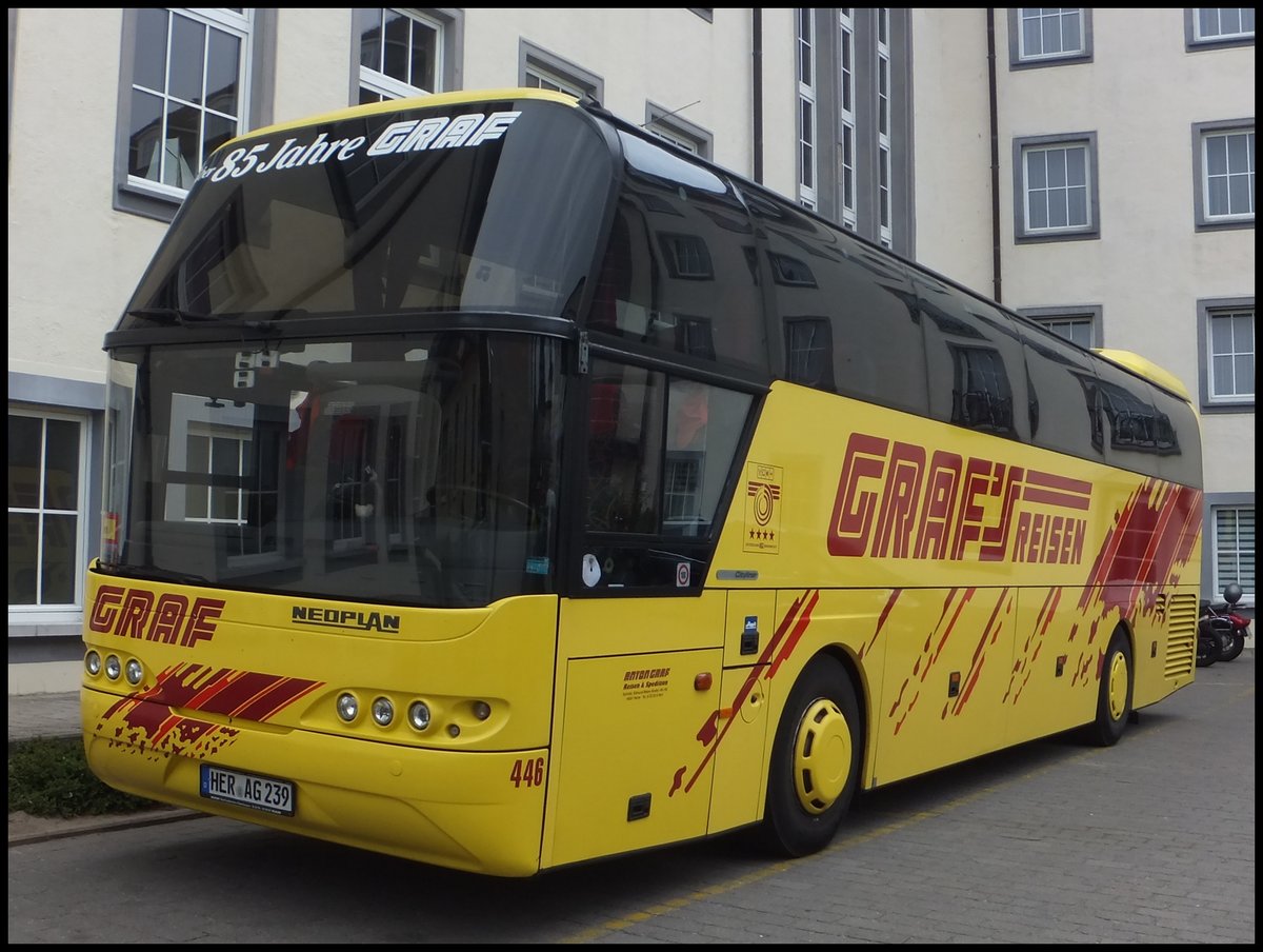 Neoplan Cityliner von Graf aus Deutschland in Sassnitz. 