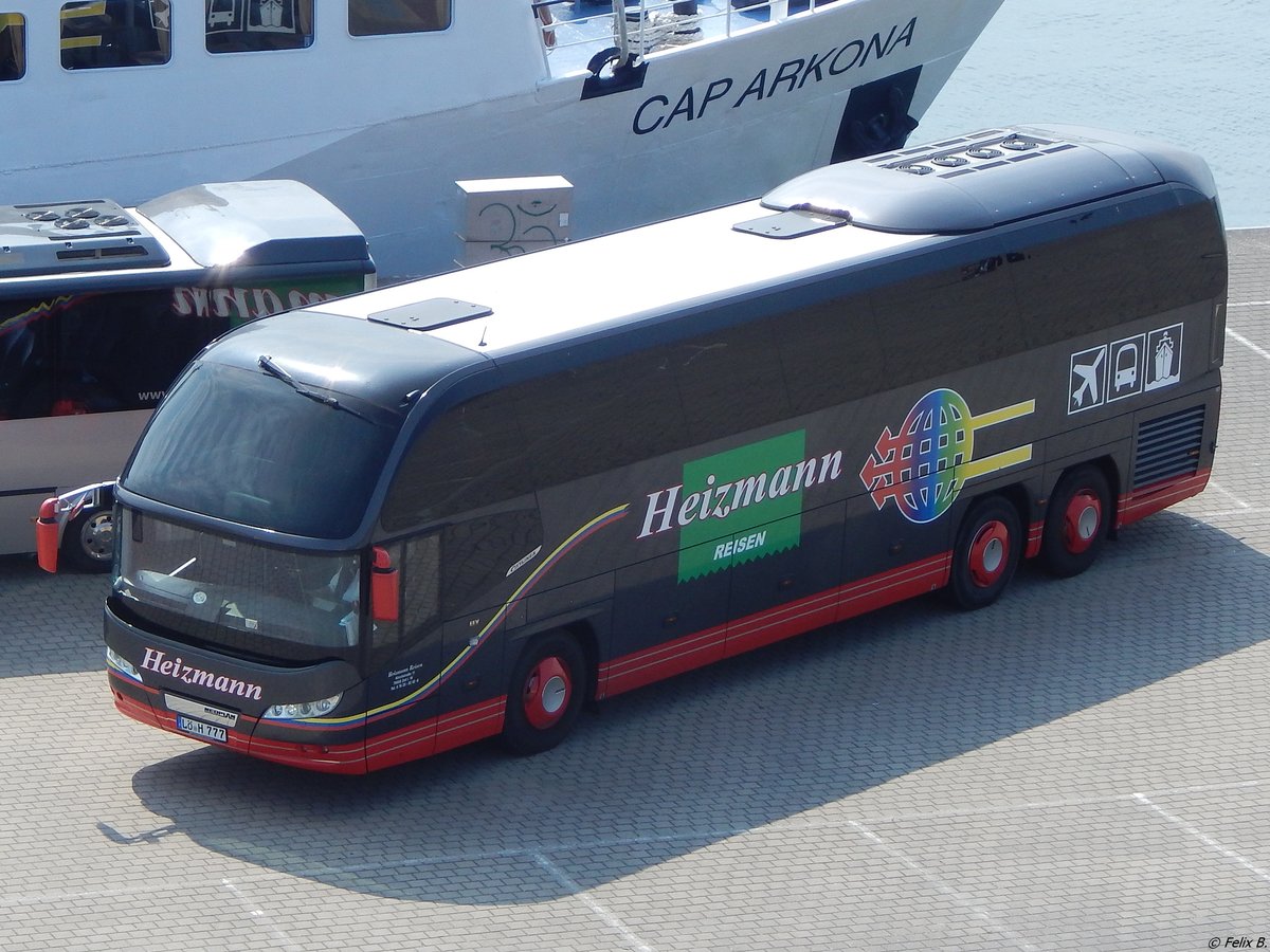 Neoplan Cityliner von Heizmann aus Deutschland im Stadthafen Sassnitz.