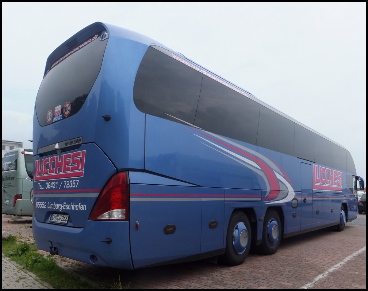 Neoplan Cityliner von Lucchesi aus Deutschland im Stadthafen Sassnitz.