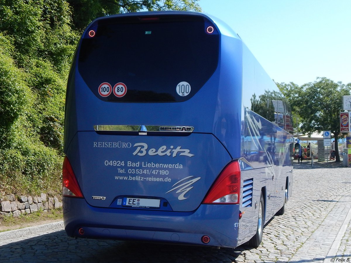 Neoplan Cityliner vom Reisebüro Belitz aus Deutschland im Stadthafen Sassnitz.