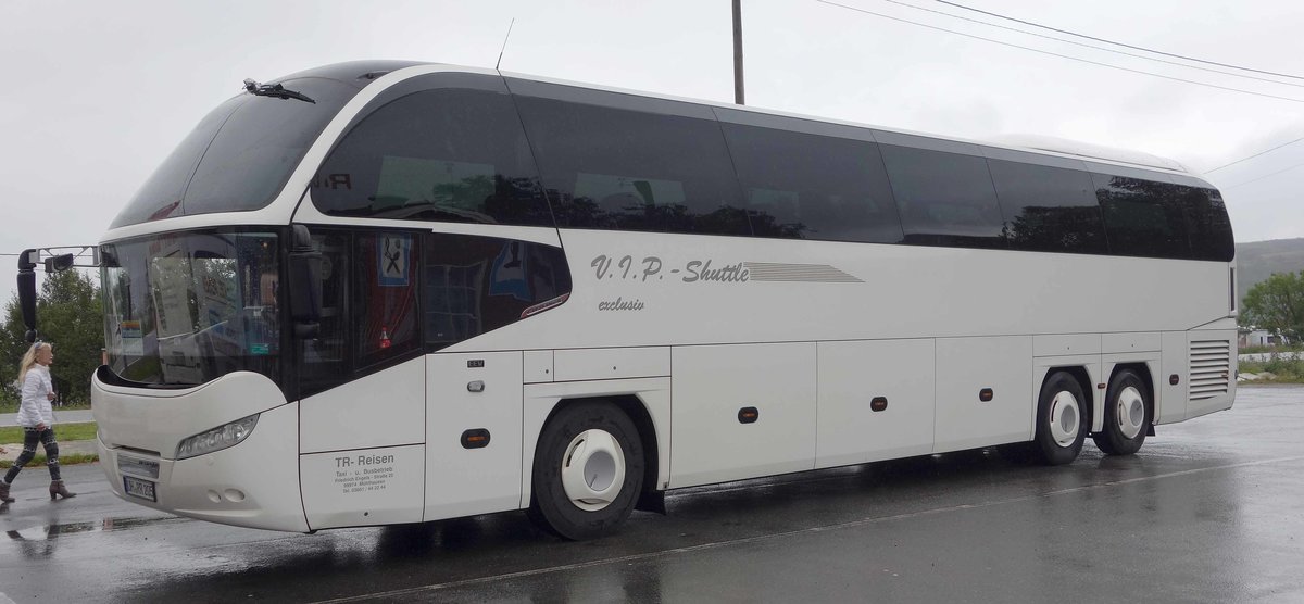 Neoplan Cityliner von TR-Reisen aus Mhlhausen steht im August 2017 in Stockholm