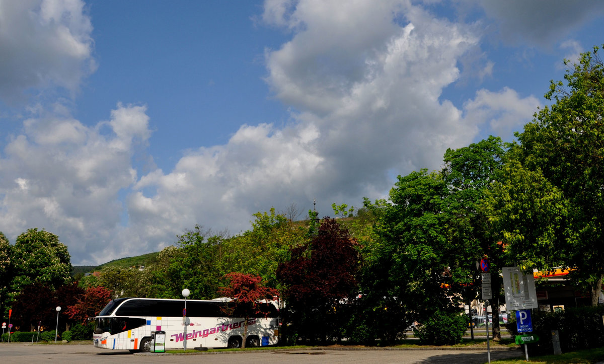 Neoplan Cityliner von Weingartner Reisen aus der BRD in Krems gesehen.