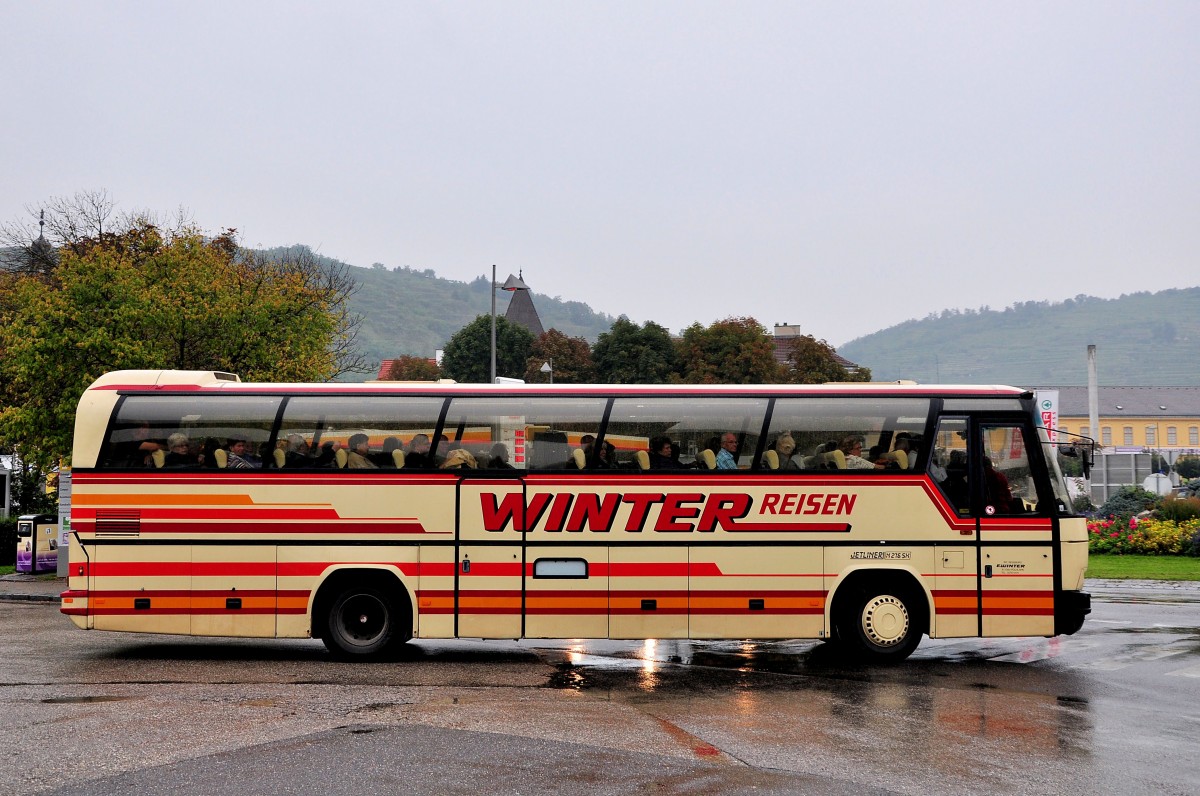 Neoplan Jetliner von Winter Reisen aus Niedersterreich am 11.9.2014 in Krems.