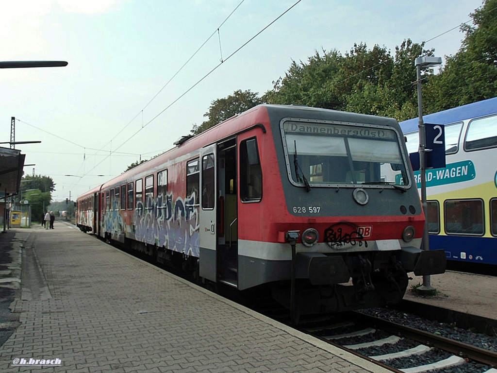   nicht so schön,stand 628 597 im bahnhof lüneburg,19.05.15