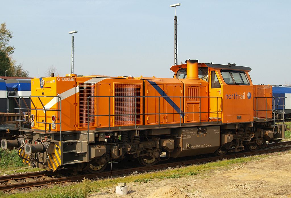 Northrail G 1000BB/271 026-7 abgestellt im Gbf Niebüll. 02.10.2011