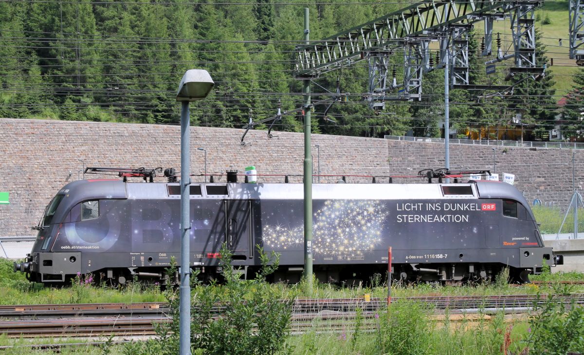 ÖBB 1116 158-7  Sterneaktion  Brenner 18.07.2019