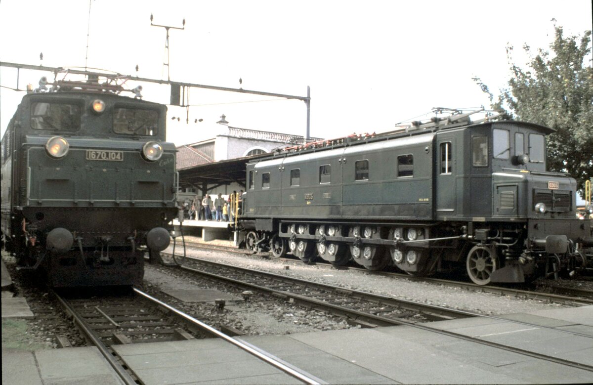 ÖBB 1670.104 SBB Ae 4/7 Nr.10 905 in Rorschach Hafen am 06.09.1998.