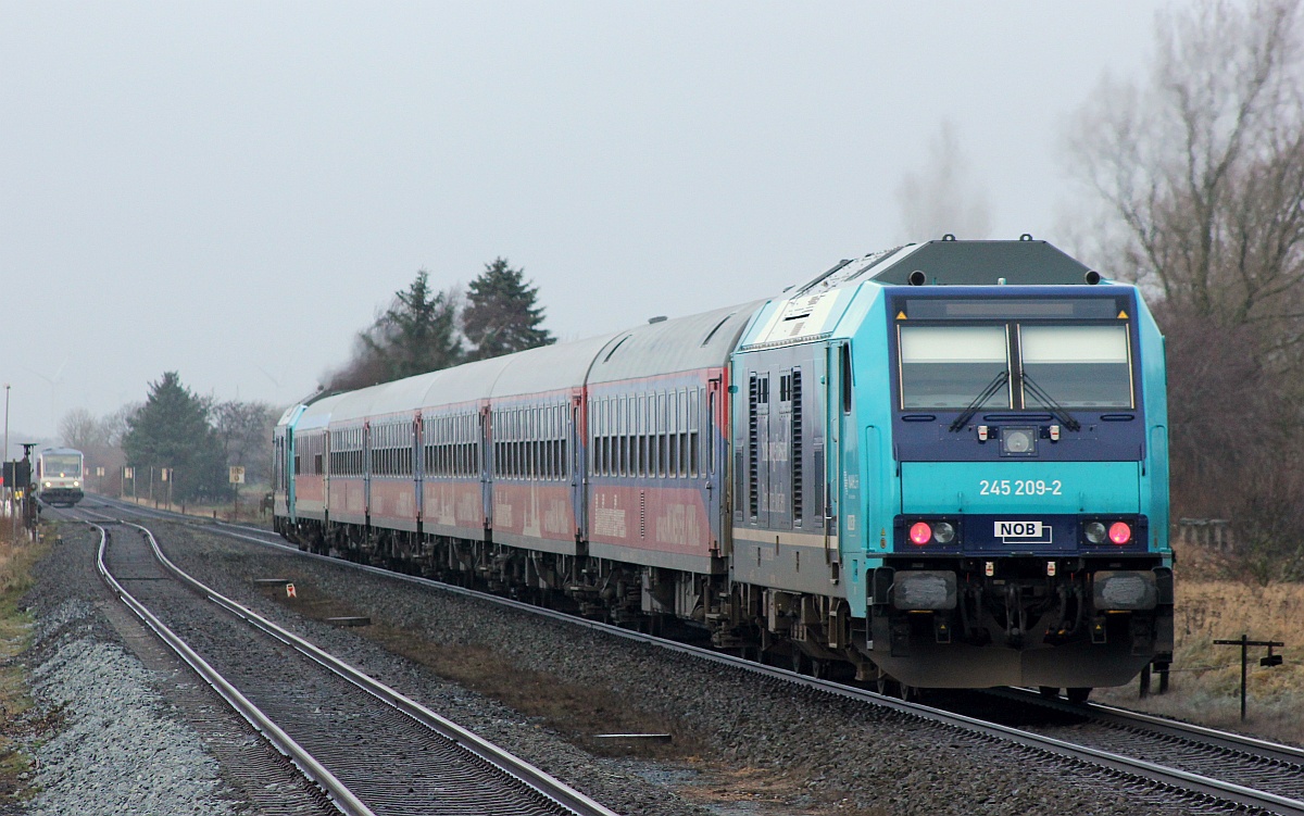 Paribus/NAH.SH/DB 245 214-2 und 209-2 mit  BTE  Ersatzpark Langenhorn 11.12.2016 II