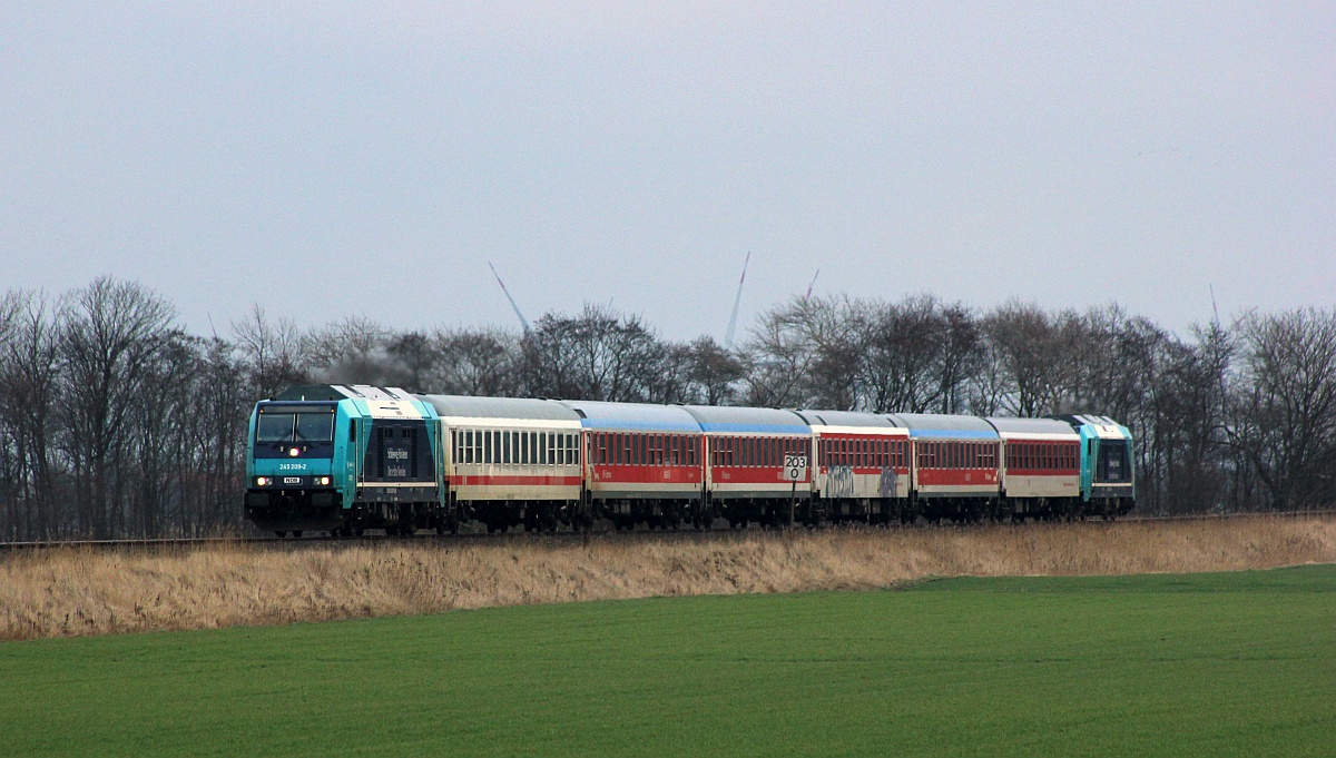 Paribus/NAH.SH/NOB 245 209 und 205 mit Ersatzpark GGotteskoog 08.01.2017