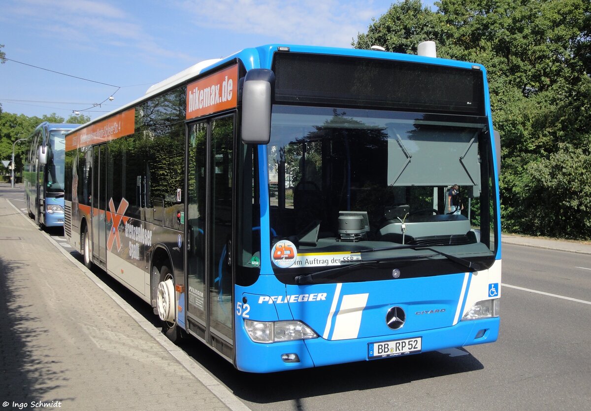 Pflieger Reise & Verkehr aus Böblingen | Stadtverkehr Böblingen Sindelfingen (SBS) | Nr. 52 | BB-RP 52 | Mercedes-Benz Citaro Facelift | 06.08.2015 in Stuttgart