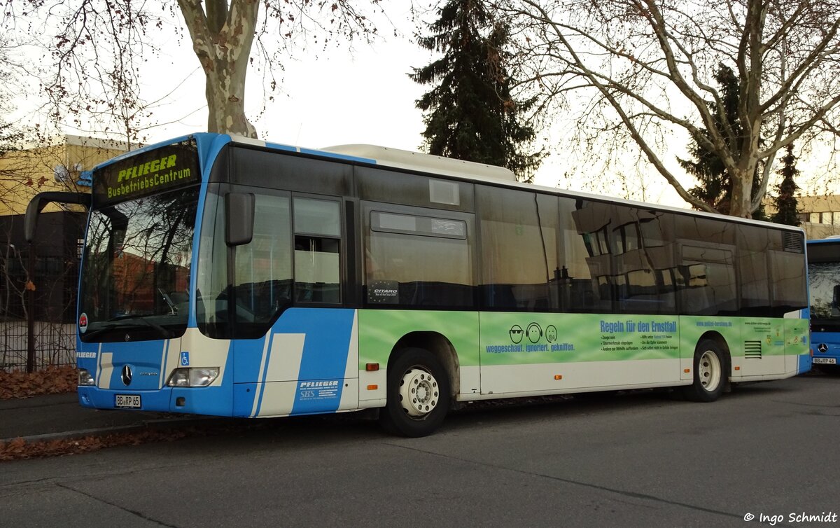 Pflieger Reise & Verkehr aus Böblingen | Stadtverkehr Böblingen Sindelfingen (SBS) | Nr. 65 | BB-RP 65 | Mercedes-Benz Citaro Facelift | 06.12.2015 in Böblingen