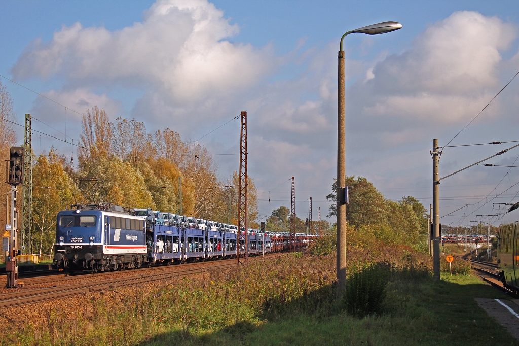 PRESS 110 043 am 24.10.14 im Bf Leipzig-Thekla gen Leipzig-Mockau
