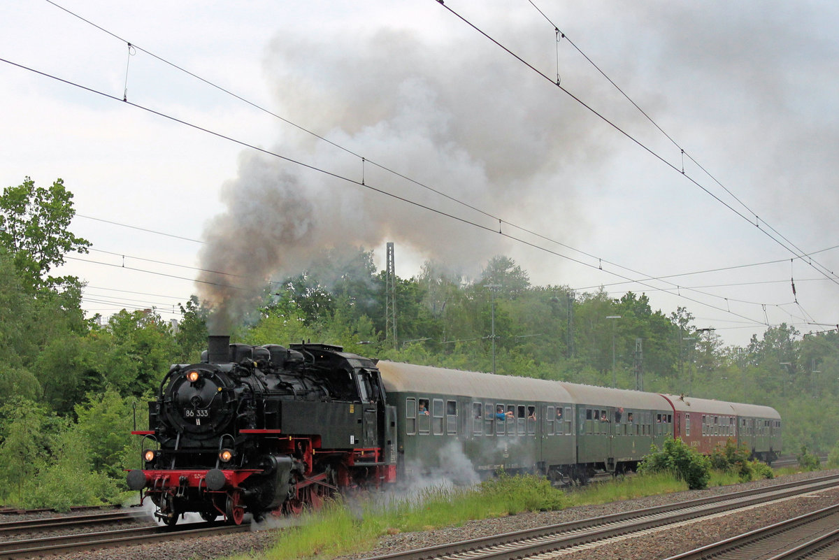 PRESS 86 333 - Nach kurzen Halt im Hbf Tostedt, geht die Sonderfahrt jetzt zum Ausgangspunkt Hamburg-Harburg. Datum 26.05.2019