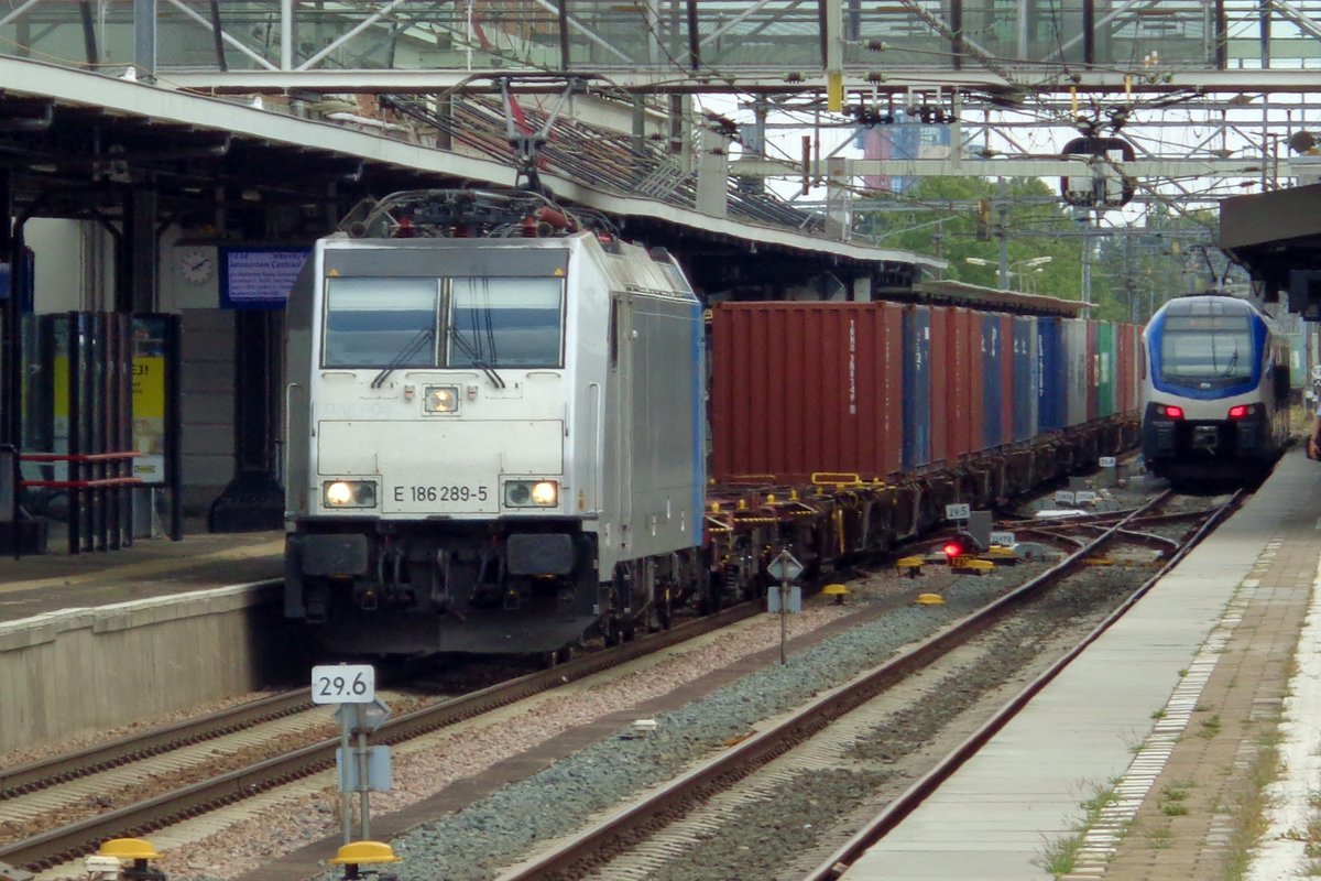  Railpool 186 289 durchfahrt am 19 Juli 2018 Dordrecht. 