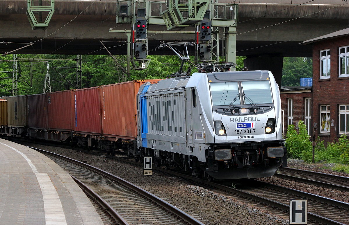 Railpool/HHLA 187 301-7(REV/17.05.16) HH-Harburg 12.05.2018