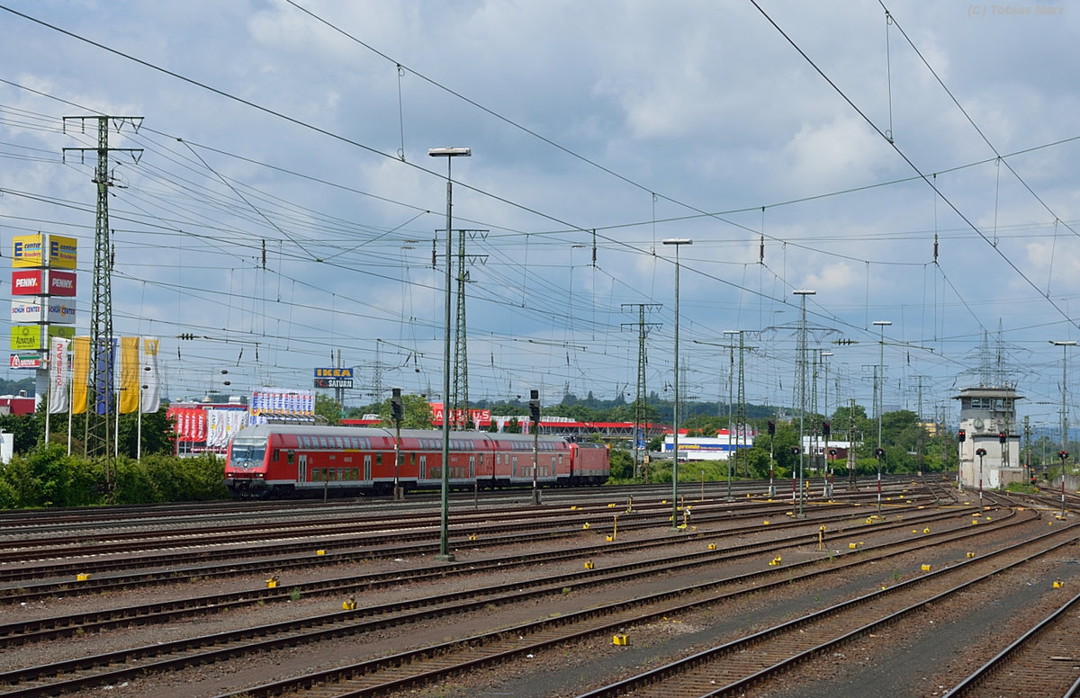 RB nach Koblenz bei der Durchfahrt durch Koblenz-Lützel am 18.06.2016. Aufgenommen von 141 228. Ich gehörte zur Lokbesatzung der 141 228 beim Sommerfest.