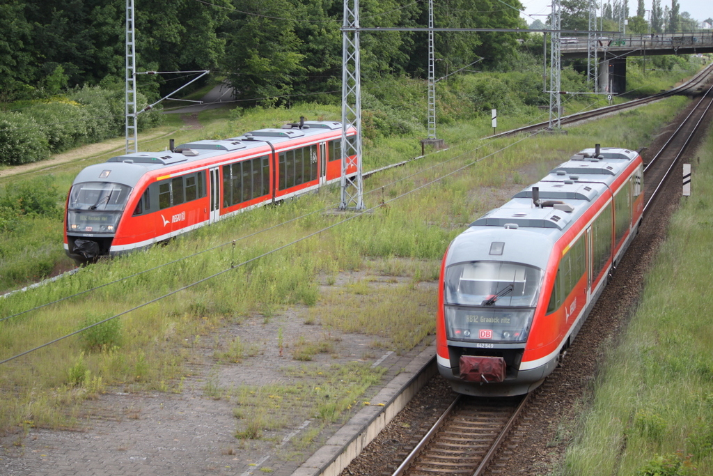 RB12 Treffen von/nach Graal-Mrtz im Haltepunkt Rostock-Kassebohm.17.06.2017