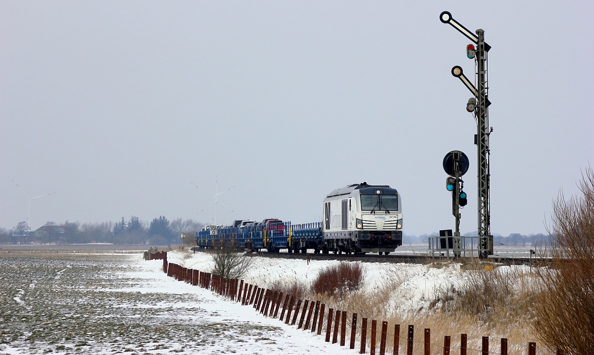 RDC 247 908 mit AZS nach Niebll, Esig Lehnshallig 05.03.2018