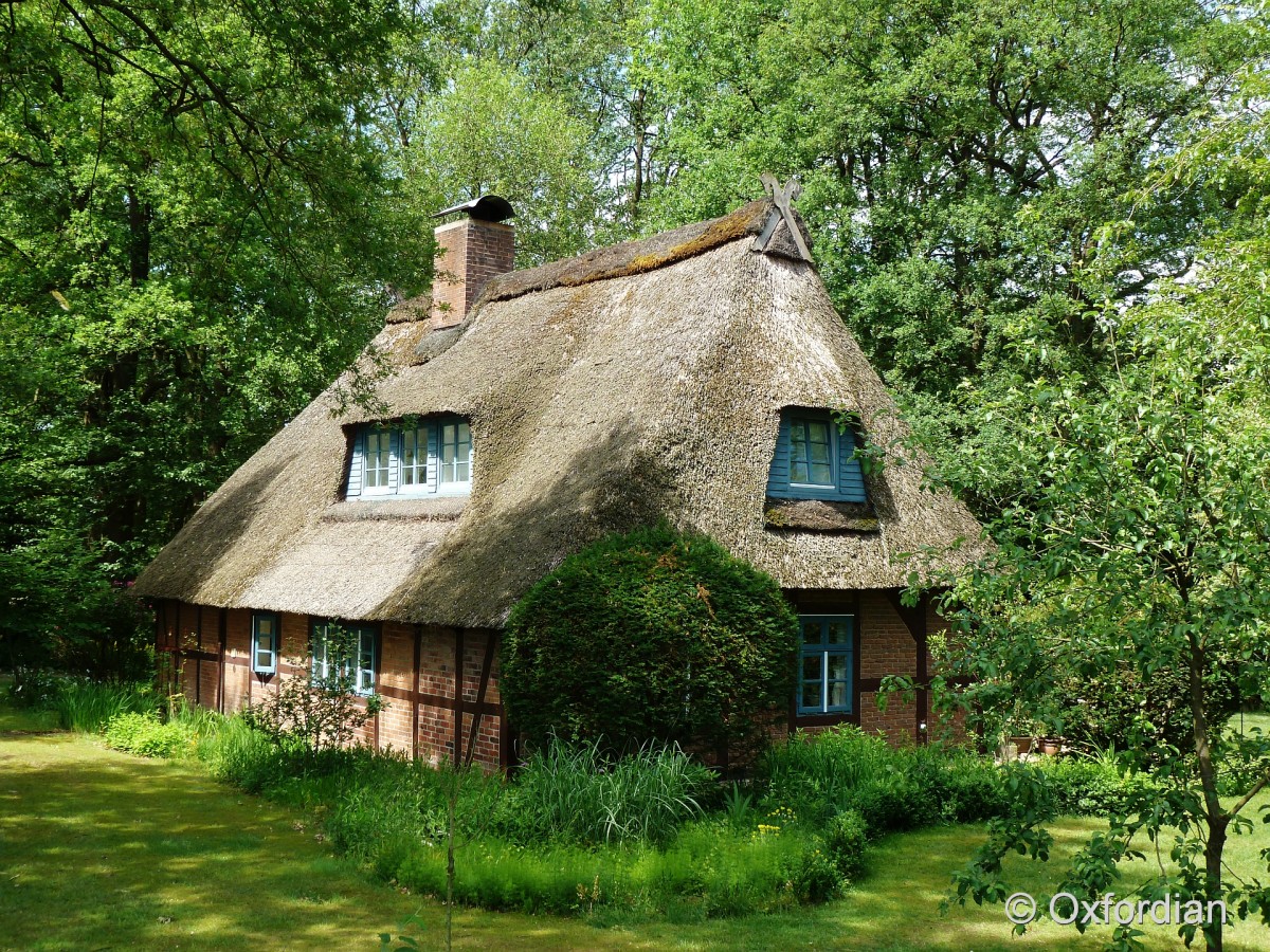 Reetdachhaus im Landkreis Heidekreis.