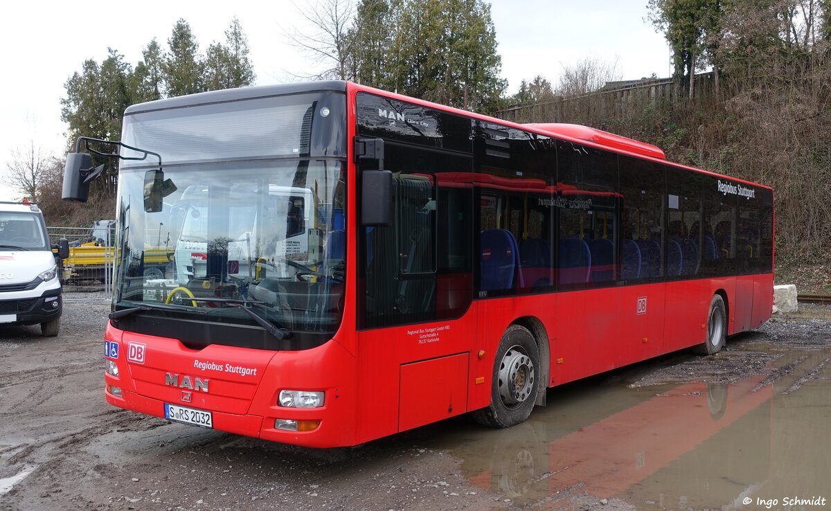 Regional Bus Stuttgart (RBS) | Regiobus Stuttgart | S-RS 2032 | MAN Lion`s City Ü | 03.03.2019 in Ludwigsburg