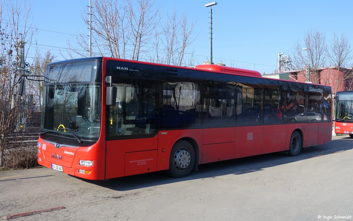 Regionalbusverkehr Südwest (RVS) | Südwestbus | KA-SB 467 | MAN Lion`s City Ü | 07.03.2021 in Weil der Stadt