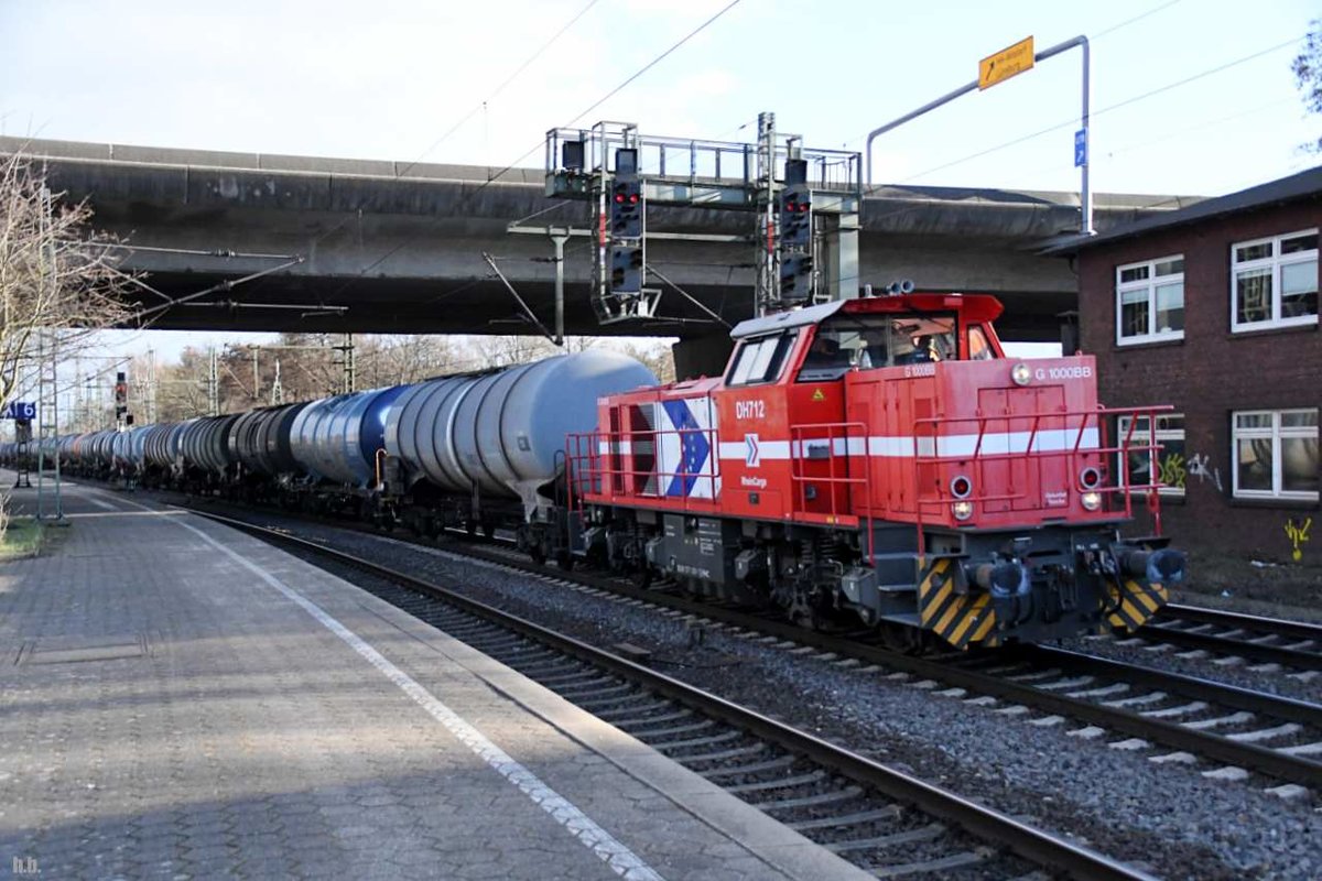 RHC 271 029-1 fuhr mit einen tanker durch hh-harburg,16.03.21
