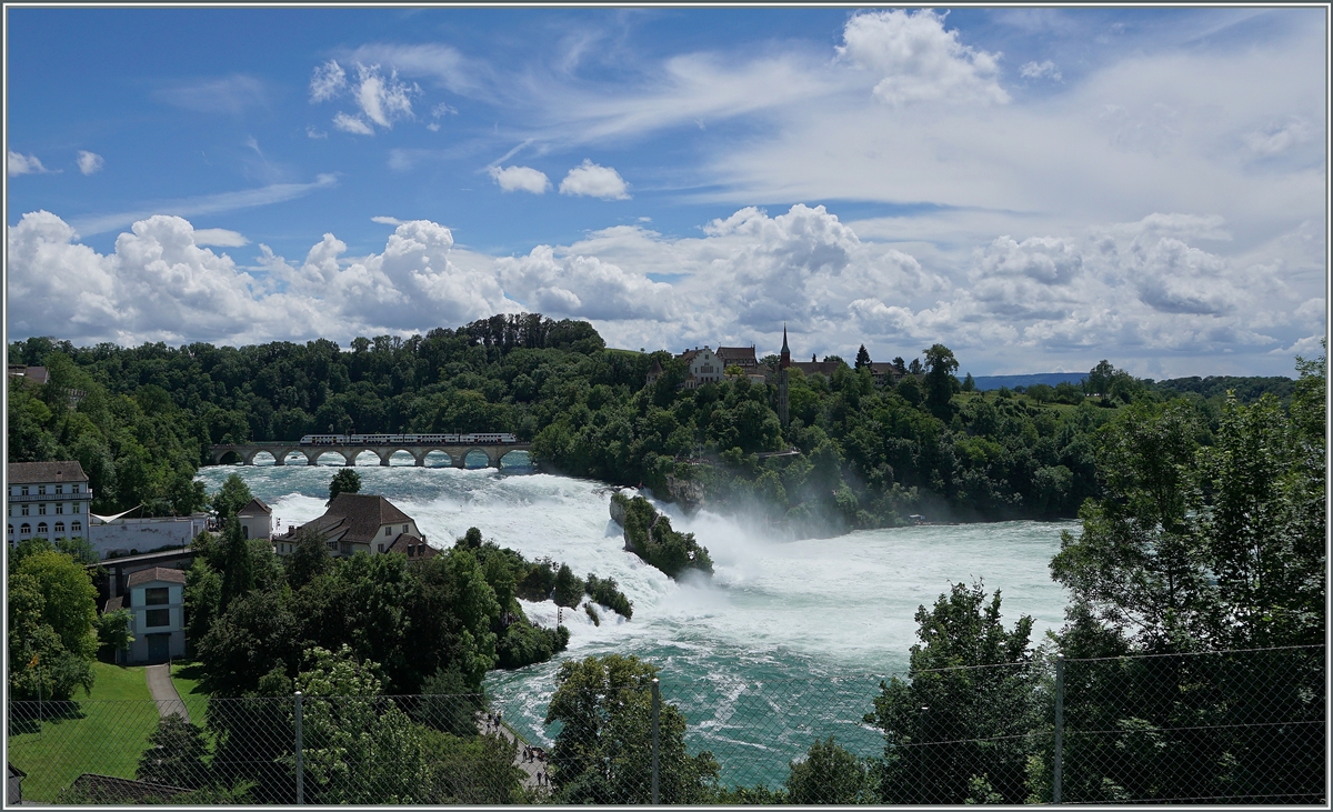 Rheinfall - und im Hintergrund zeigt sich ein SBB RABe 514.

18. Juni 2016
