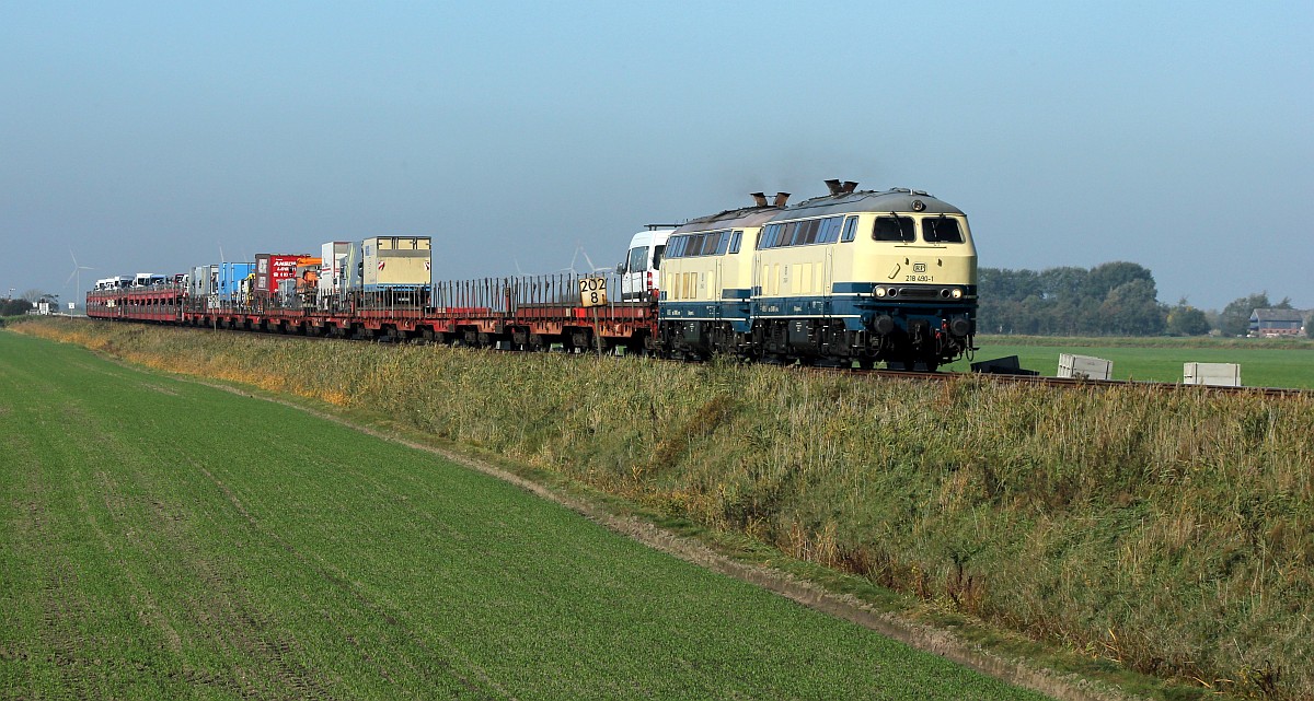 RP 218 490-1(REV/RPRS/03.04.17) und 218 480-2(REV/RPRS/09.06.16) mit dem AS 1429 auf dem Weg nach Niebüll. 10.10.18