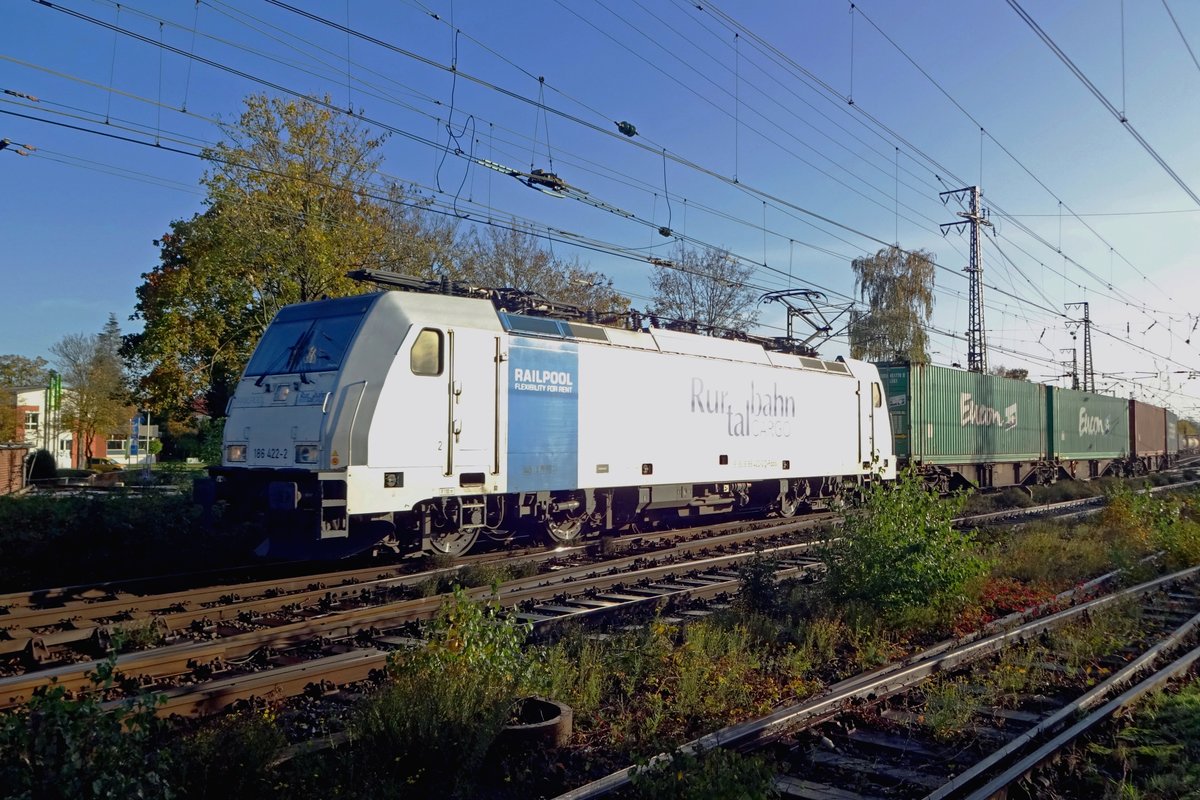 RTB 186 422 verlsst das swonnige Emmerich am 8 November 2019.