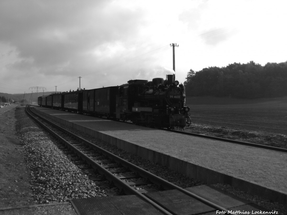 RBB 99 4633 (Mh 53) beim einfahren in den Hp. Seelvitz am 12.10.14