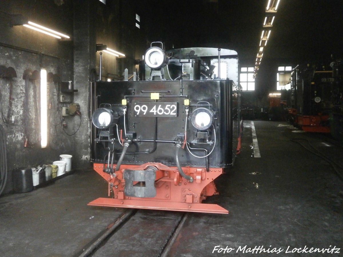 RBB 99 4652 in der Werkstatt in Putbus am 29.5.15