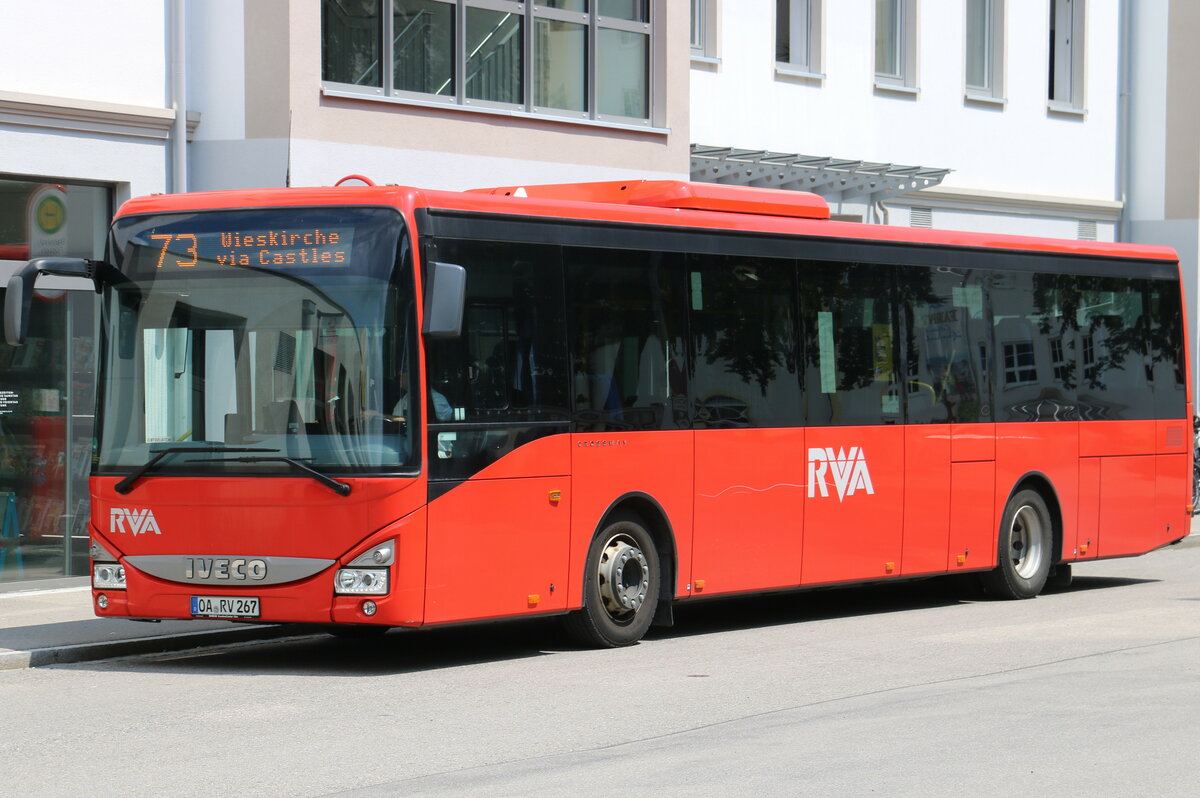 RVA Oberstdorf - OA-RV 267 - Iveco am 20. Juli 2021 beim Bahnhof Fssen (Aufnahme: Martin Beyer)